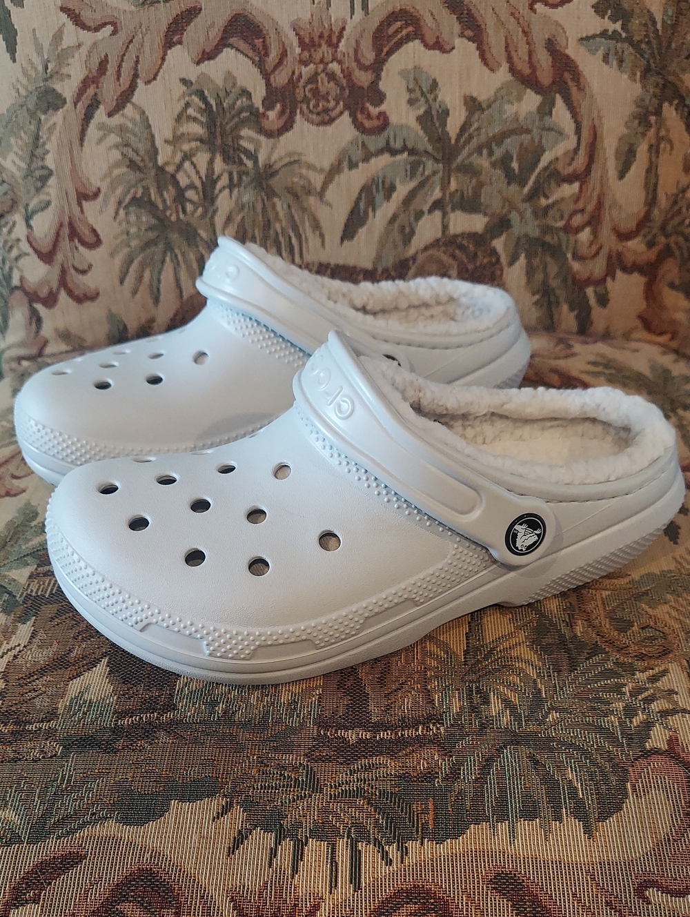 CROCS Gray Classic Plush-Lined Clog